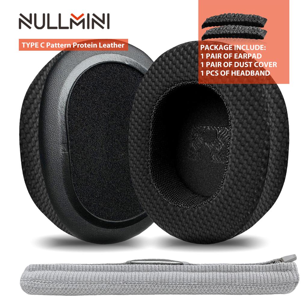 Nullmini Earpads Suitable for Audio-Technica ATH M20x M30x M40x M50x M50X M50BTx MSR7 Headphones Ear Cushion Pads Headband
