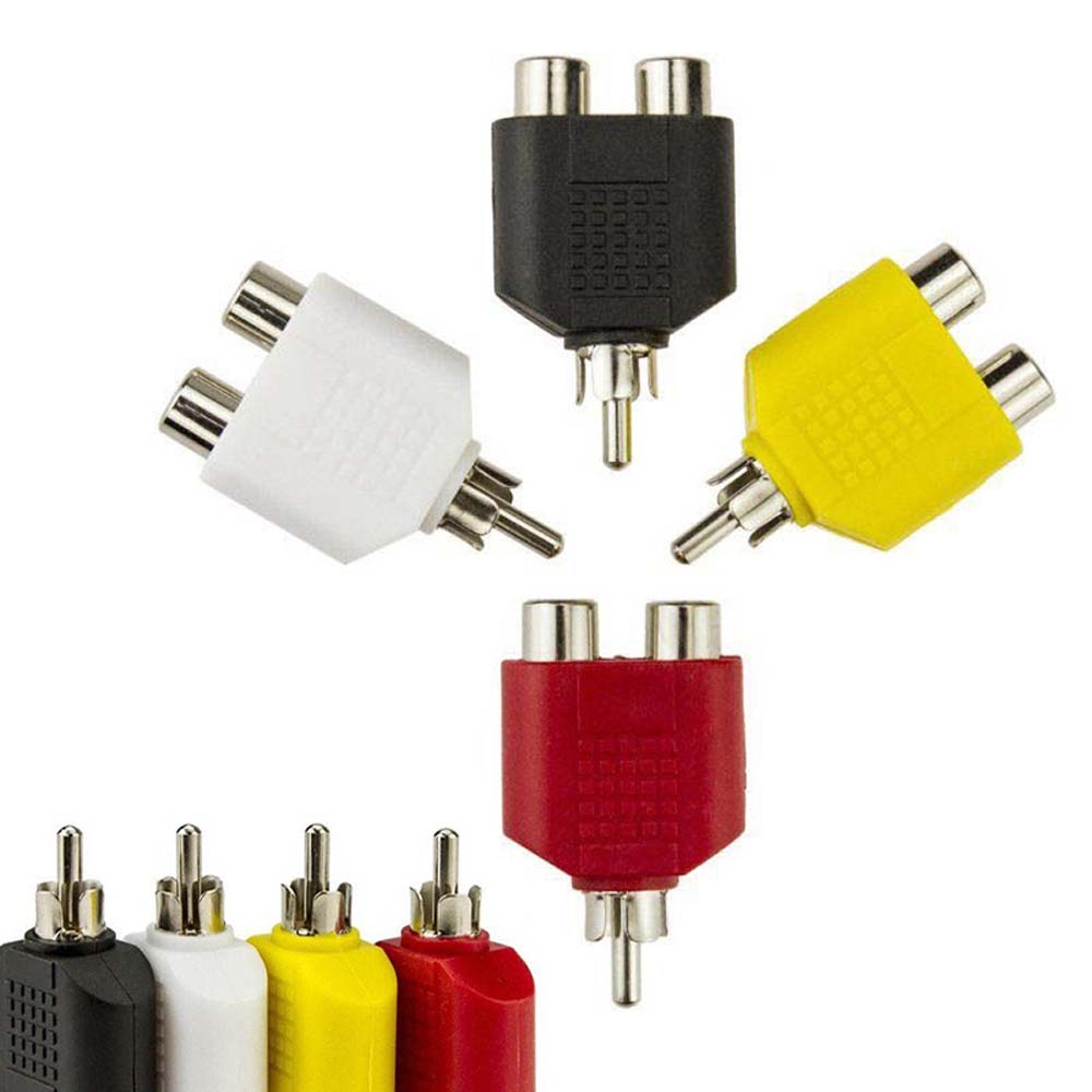 Audio Plug RCA Amplifier RCA to 2 RCA Audio Cable Y Adapter Audio Adapter Connectors Plugs