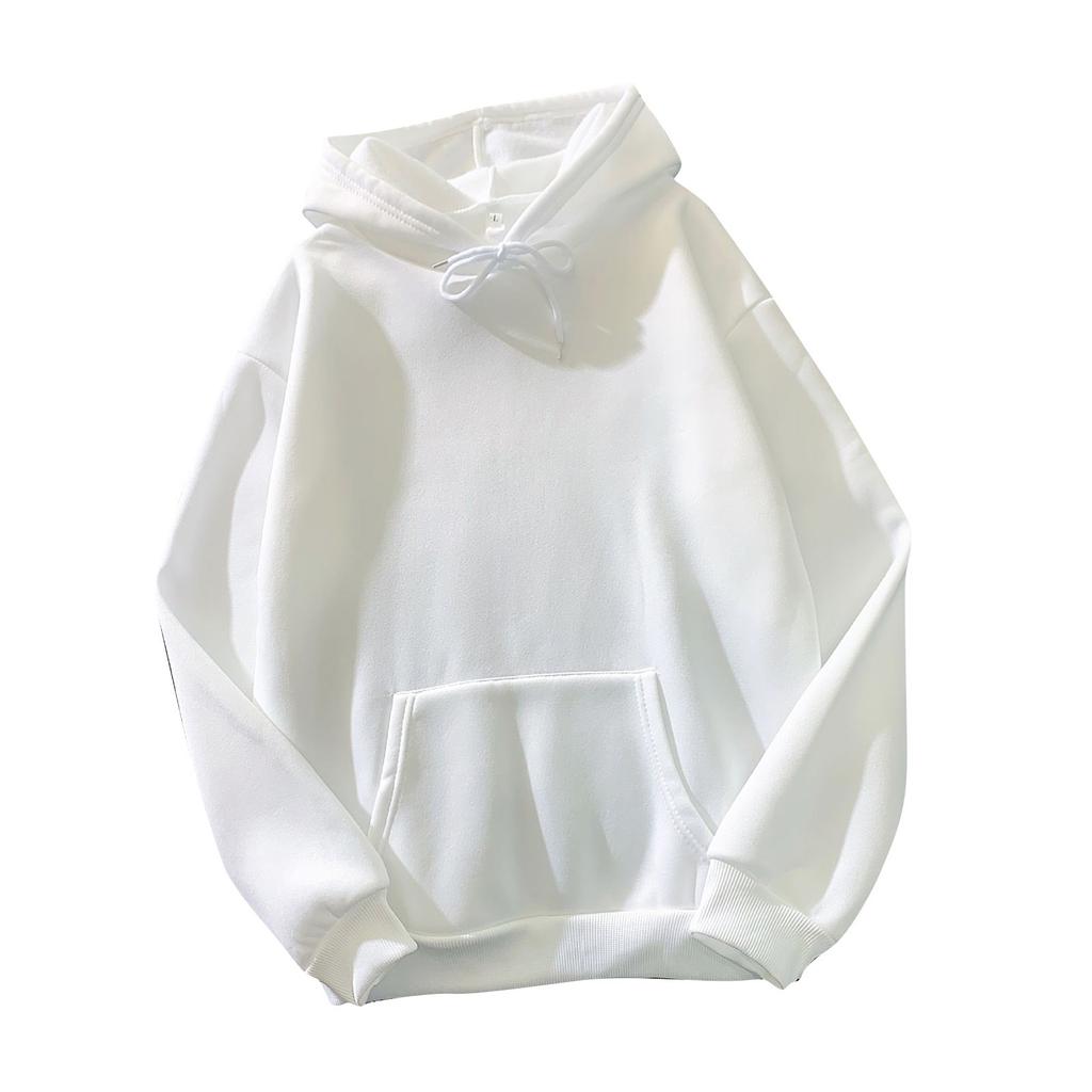 Women's Fashion Casual Solid Color Hooded Sweatshirt Loose Sports Tops Pullover