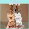 Rabbit Bear Plush Animal Keychain Set With Soft Fur For Kids And Collectors