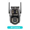 6K HD Three Screen WiFi Security Camera 4K 8MP Outdoor Wirelss PTZ IP Camera Ai Human Detect Video Surveillance iCSee APP