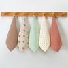 Small Cotton Squares for Babies Cute Baby Burp Cloth Soft Absorbent Face Cloths Practical Hangable Drool Bibs Stylish