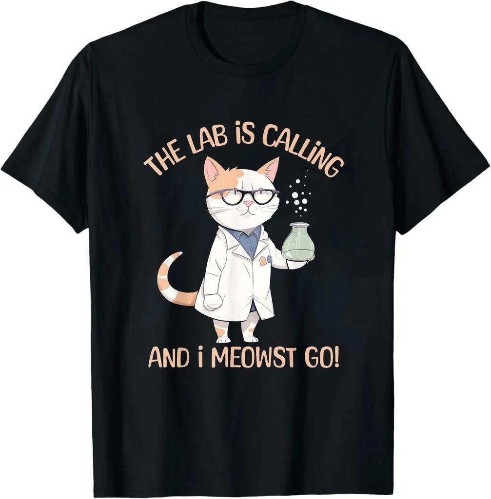 Fun Chemistry Humor Science Teacher Cat Punk Pattern Tshirt Summer Mens Womens Retro Leisure Fashion Pure Cotton Tshirt