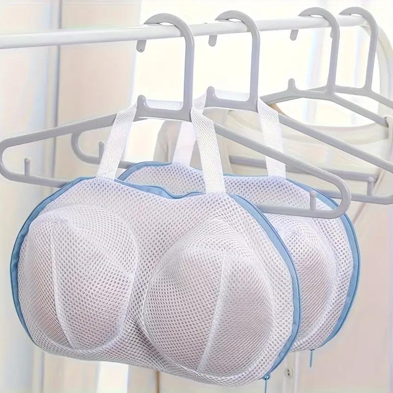 Sturdy Mesh Wash Bag for Delicates, Zipper Closure, Round Lingerie & Fine Clothing Laundry Keeper