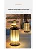 New Chinese Style Solar Outdoor Pillar Light for Villa Courtyard Entrance