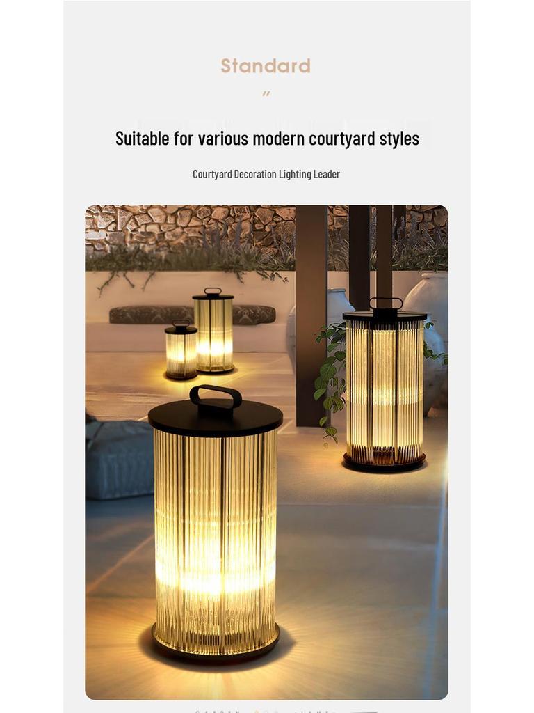 New Chinese Style Solar Outdoor Pillar Light for Villa Courtyard Entrance
