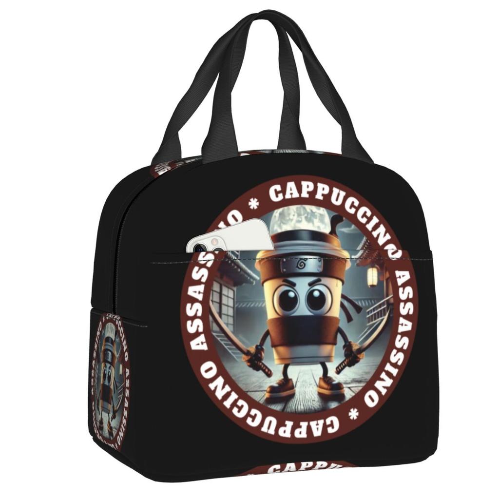 Custom Ballerina Capuchina Italian Brainrot Tung Tung Tung Sahur Lunch Bag Women Thermal Cooler Insulated Lunch Box for Student