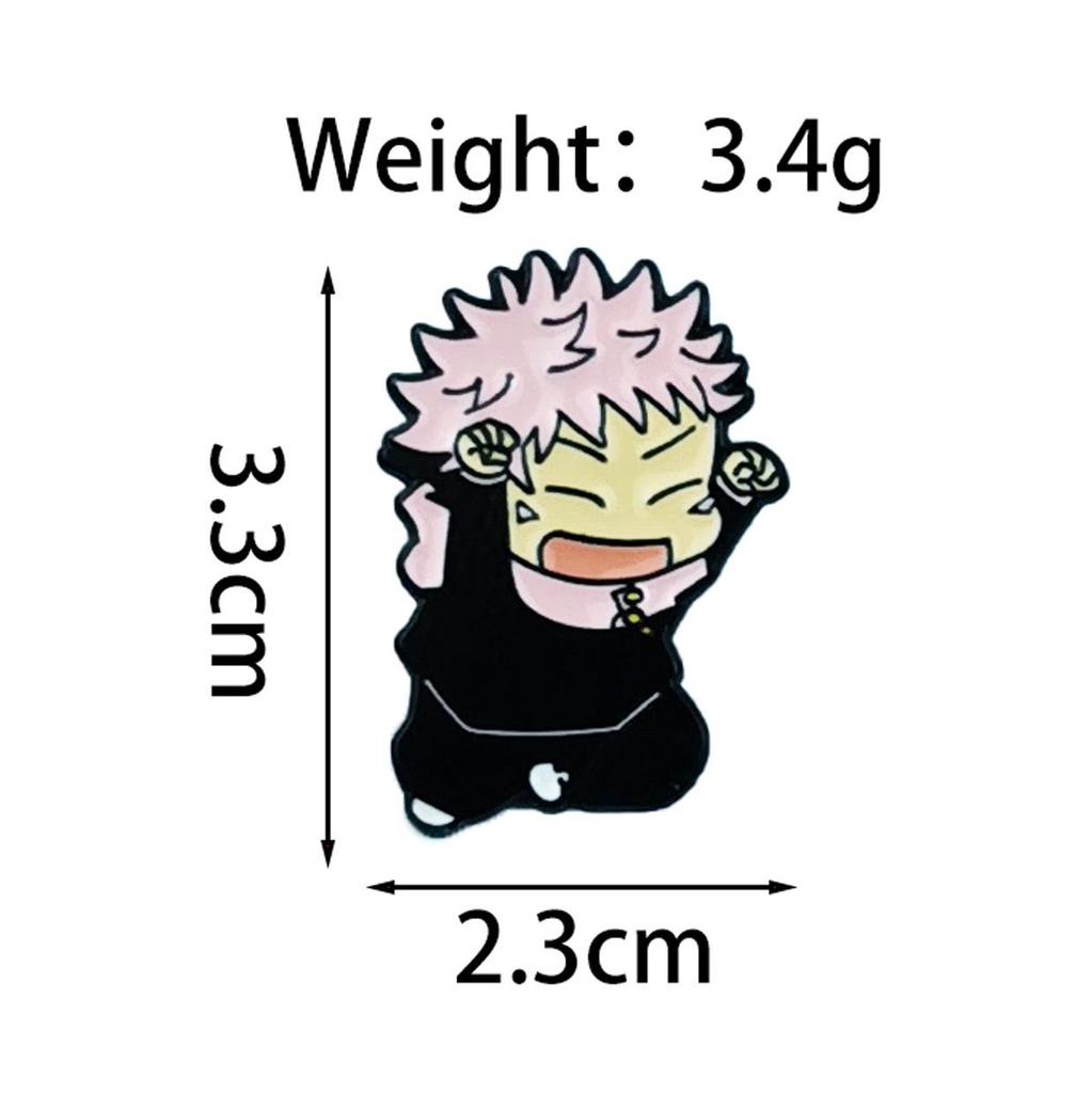 Милая Брошь-значок из сплава с персонажем Jujutsu Kaisen - Аниме значок для одежды, рюкзаков и студенческих аксессуаров.