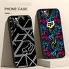 Роскошный модный чехол для телефона Doodle Fox, чехол для iPhone Xiaomi Mi Samsung Galaxy Redmi Note AS 11 12 13 14 15 22 23 24 5G Pro Plus Max Fe Ultra