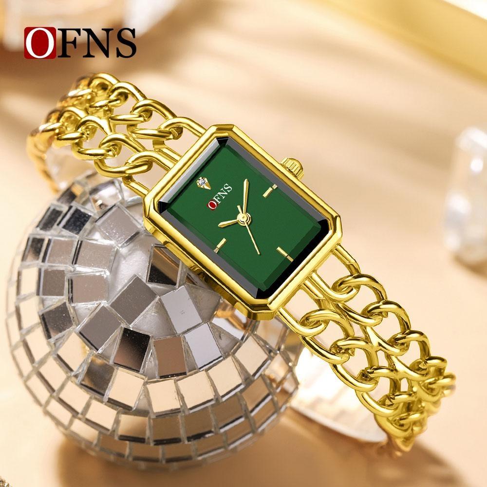 Luxury Women's Quartz Watch Elegant Diamond Dial Stainless Steel Band Waterproof Casual Wristwatch