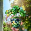 2D Flat Clover Ornament Stained Acrylic Window Suncatcher Monstera Leaf Hanging Ornament Greenery Gift for Nature Lovers
