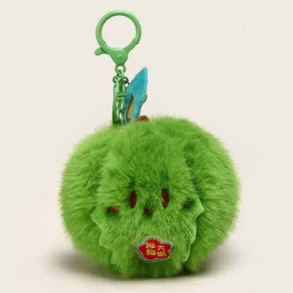 Soft Peelable Fruit Key Chain Durian Plush Doll Pendant Creative Tangerine Key Ring Festival Gifts