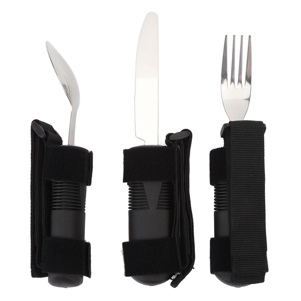 Адаптивный набор столовых приборов из 3 предметов, адаптивный набор столовых приборов, утяжеленный набор столовых приборов для пожилых людей