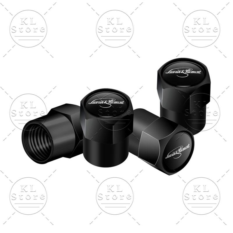 4pcs Laurin & Klement Logo Car Wheel Tire Valve Air Stem Caps Dust-proof Cover Decor For Skoda Kamiq Fabia Yaris Kodiaq Octavia