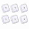 6 Pack Dusk to Dawn Sensor Motion Sensor Light Square Smart Sensor Light LED Night Light  Bedroom