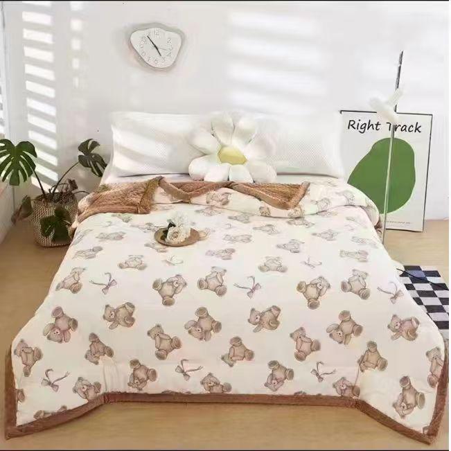 Популярное 3D-массажное одеяло из бобового бархата класса А – для всех сезонов, легкое и теплое, для дома или общежития