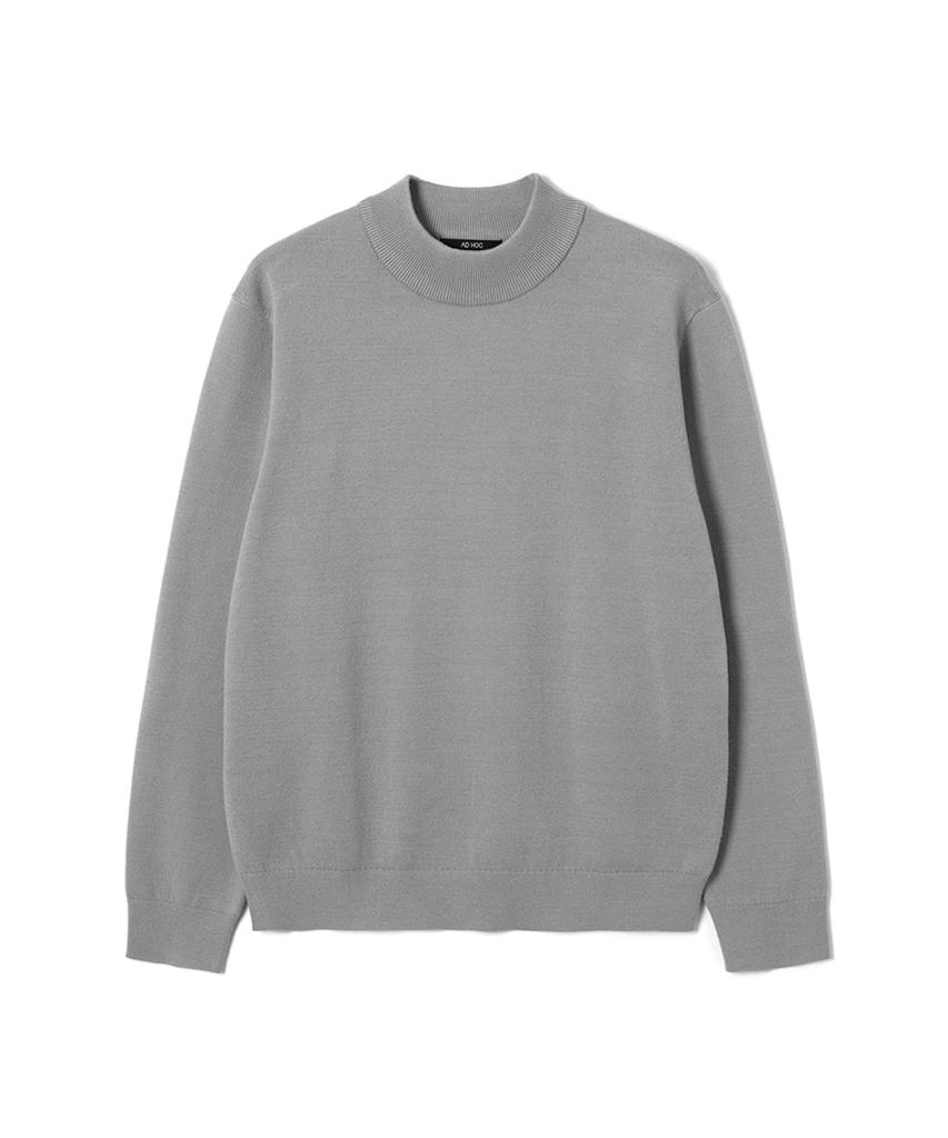 ADHOC Men'S Mock Neck Sweater (K-Grey) (Hbalk90)