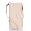Multi Card Zippered Wallet with Short Hand Rope and Long Hanging Rope Phone Cover Case for iPhone Series/Samsung Series