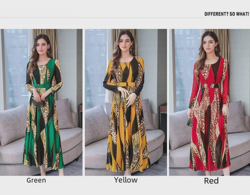 068 Осеннее утягивающее платье длиной до колена - новый сезонный стиль