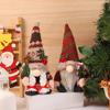 New Christmas Decorations Knitted Hat Holding Pine Rudolph Dwarf Faceless Doll Ornaments