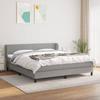 3126101 vidaXL Divan Bed with Mattress Light Grey 180x200cm Fabric