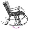 Swing Bench 2 Seater 113 cm Black Steel