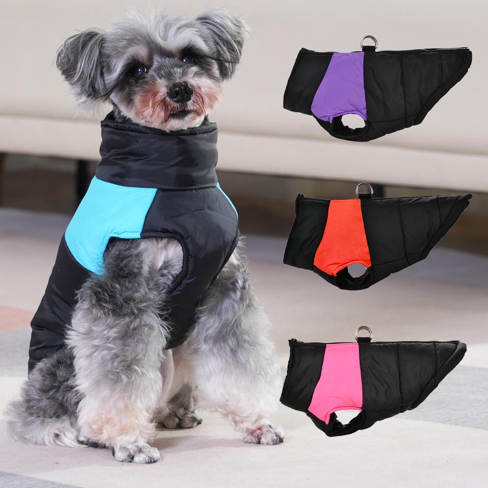 Зимняя теплая куртка для собак для маленьких и больших собак, уличный ветрозащитный костюм для щенка с D-образным кольцом, одежда для домашних животных, пальто для шнауцеров и лабрадоров