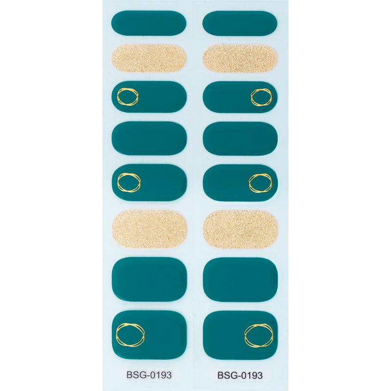 Наклейка для ногтей с рисунком 5D Полуотвержденная гелевая наклейка для ногтей декоративная Бронзовая