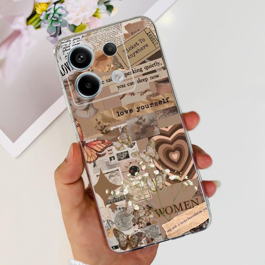 For Xiaomi Poco X6 Pro 5G Case New Fashion Painted Cover Clear Silicone Soft TPU Phone Case For Xiaomi Poco X6 Pro PocoX6 Bumper