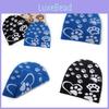 Acrylic Knit Hat With Paw Print Design For Casual Winter Wear And Outdoor Sports
