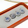 Gesi En Jewelry Серьги-гвоздики, Кольцо и Подвеска, Набор, Миллениум, Светло-голубые, Роскошные