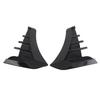2pcs Gloss Black Side Vent Trim Decoration Sticker Rubber Shark Gills Universal for Cars