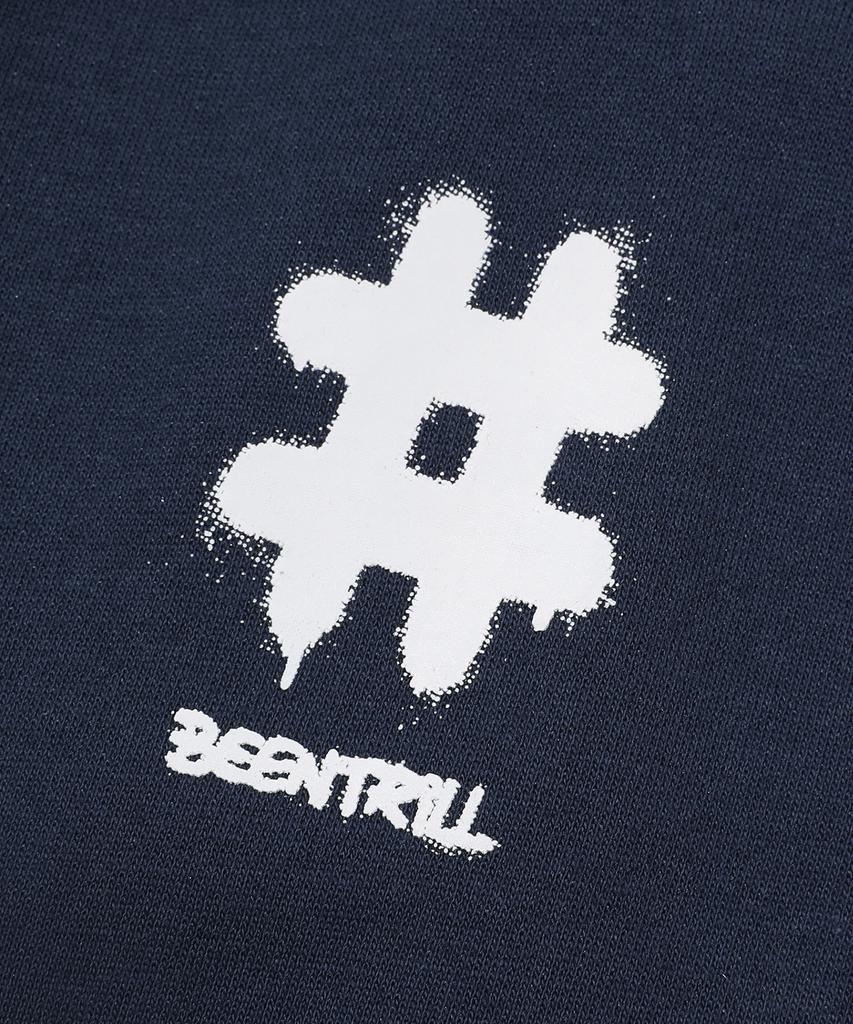 Тренировочные брюки BEENTRILL с принтом-хэштегом (Индиго)