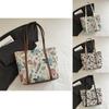 Leaves Flower Print Vintage Large Bag With Zipper Closure For Daily Use Women Fashion