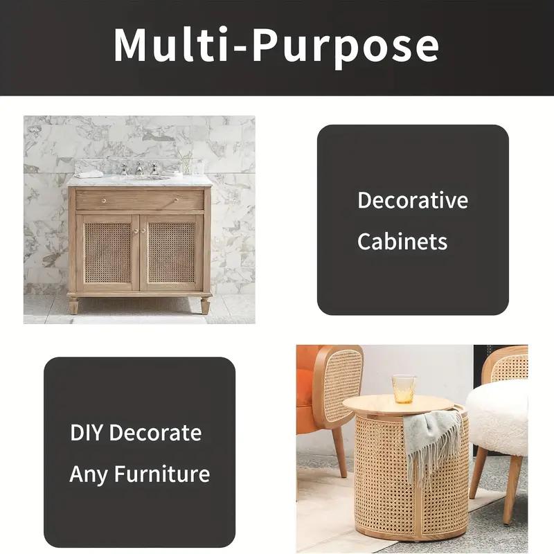 Ротанг шириной 15,7 дюйма для проектов из ротанга, плетеный ротанг с открытой сеткой для мебели, стульев, шкафов, потолков