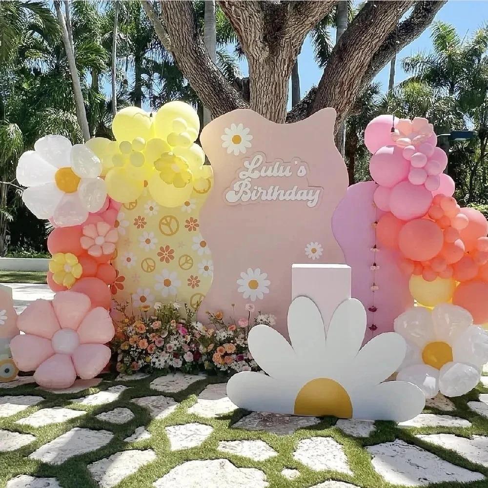 Foam Daisy Party Background White Daisy Birthday Decor Creative DIY Cardboard Cutout Home