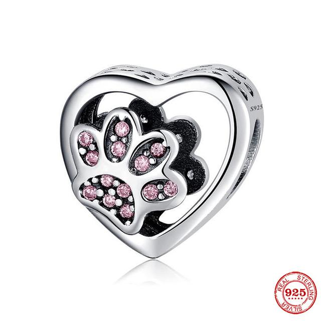 Новый Стерлингового Серебра 925 Единорог Кошка Собака Сова Обезьяна След Милое Животное DIY Тонкие Бусины Подходит Оригинальный Модный Браслет-Подвеска