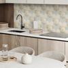 Self-Adhesive Vinyl Tiles with Print Abstract Spots and Shapes 9x30x30 cm