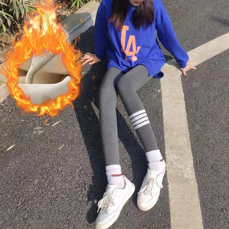 Quality Four-white Leggings Autumn and Winter New Women's Wear Tight Polished Long Johns Women's Velvet Thickened Cotton Pants