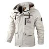 Mens Hooded Waterproof Outdoor Jacket Lightweight Windproof Casual Parka Coat Fall Winter
