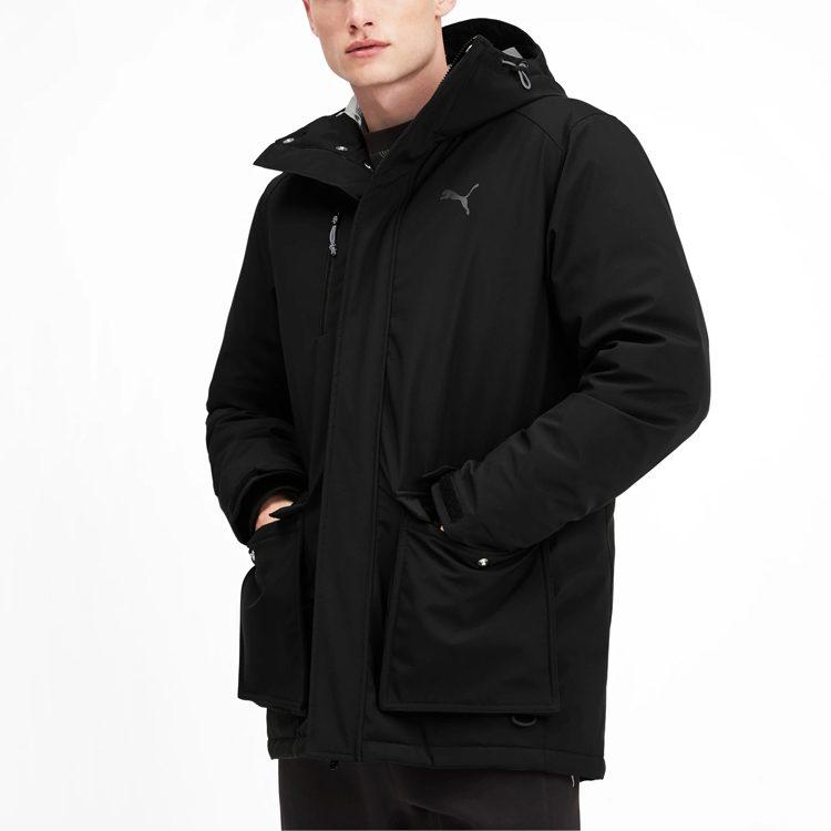Puma Мужские пуховики Черные С капюшоном Умеренные 595285-01