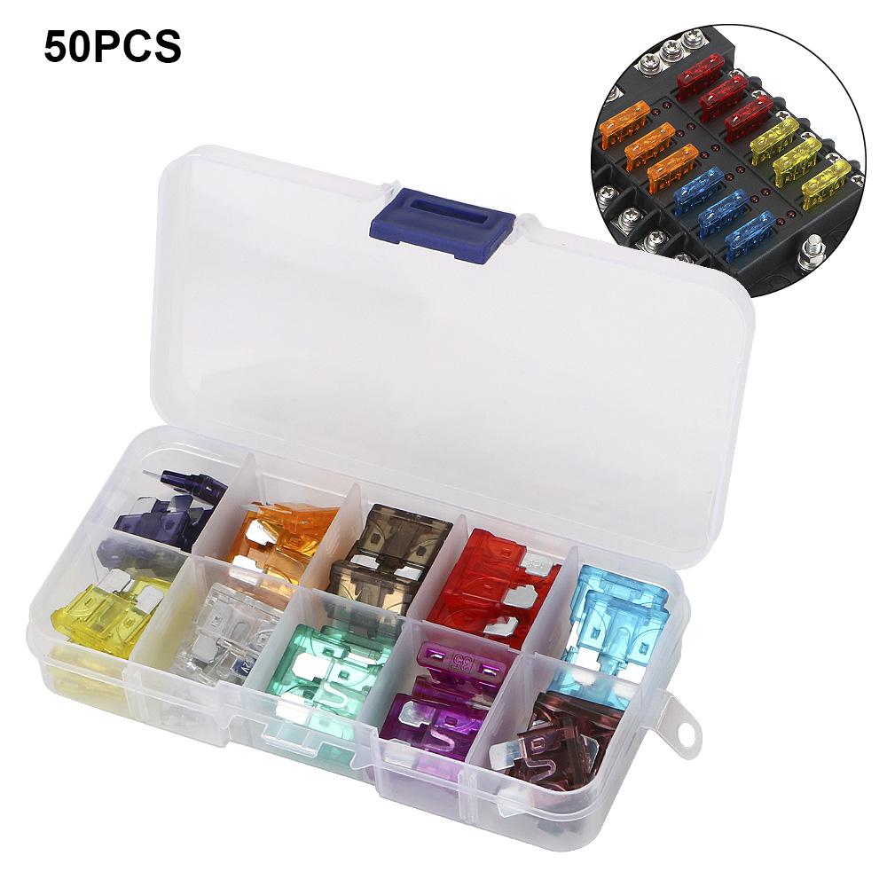 Car Truck Fuses Auto Blade Type Fuse Set Clip Assortment 2A 3A 5A 7.5A 10A 15A 20A 25A 30A 35A 40A Amp