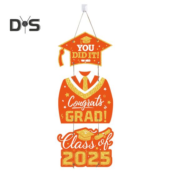 Выпускной 2025 года, подвесная табличка для входной двери Выпускной 2025 года Приветственная табличка для украшения крыльца выпускного