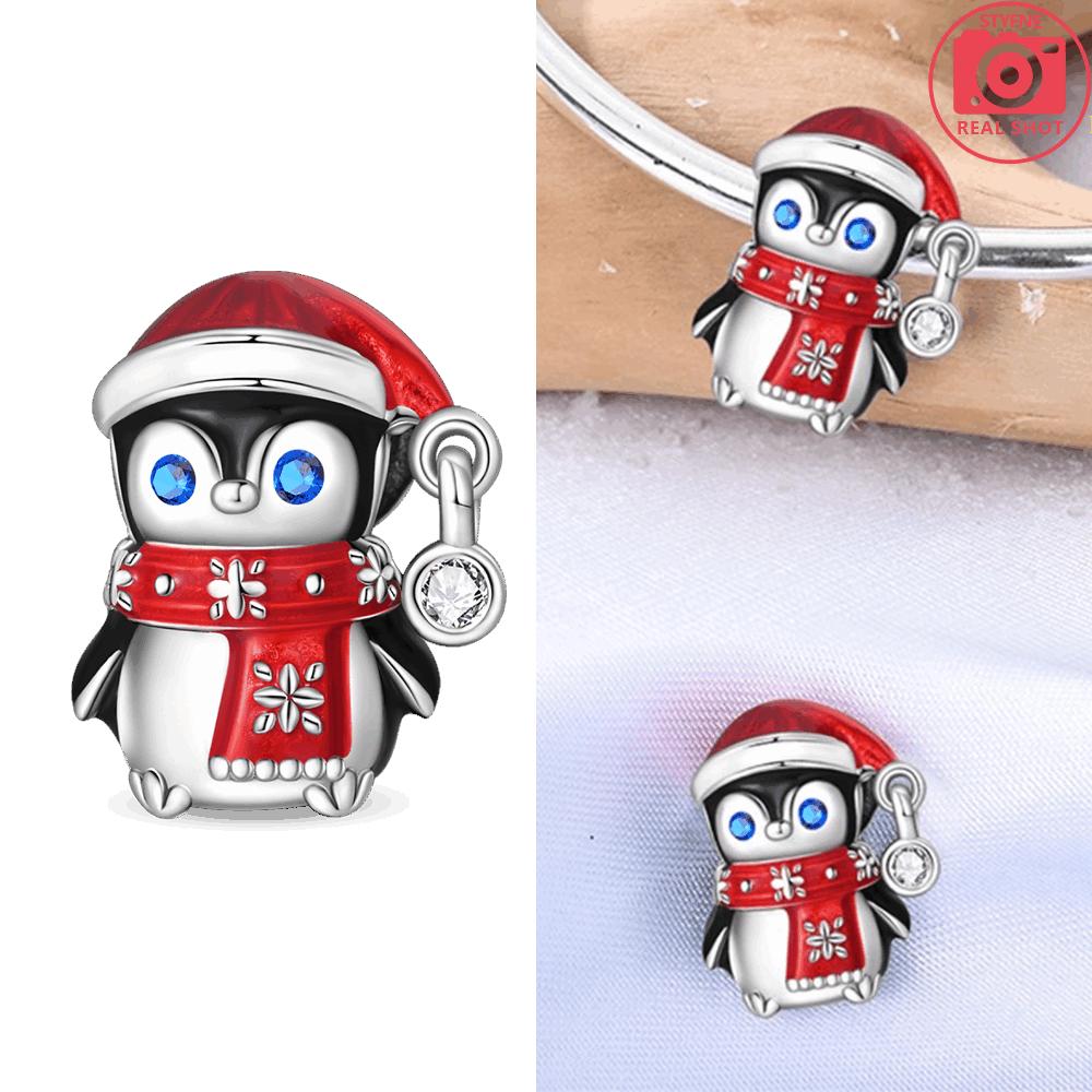 Оригинальный Шарм Медь Пингвин Синий Циркон Кролик Коала Животные Бусины Подходит Браслет Аксессуар Подарок Ювелирные изделия Сделай сам Женщины