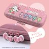 Allone EVA Color Pouch for Sanrio Hello x 4 x Pink Checkered with Inner Compatible with Double Protects from Scratches and Cute Gaming, #Unipo,