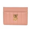 Used 11033 Laura Quilted TB Card Holder 8062371 7946 Stitched Pastel Pink Logo Dusky Pink Excellent Condition Ladies