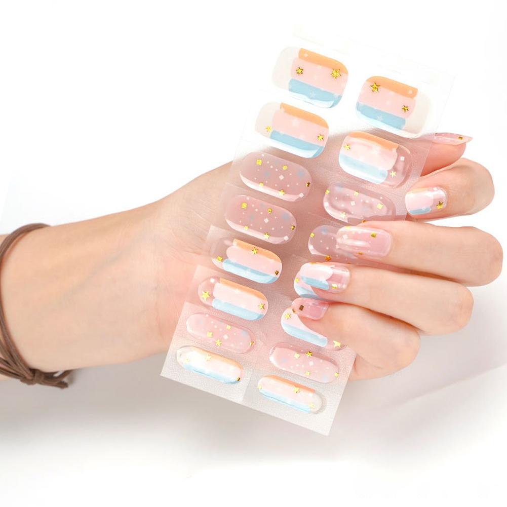Лак для ногтей Novidades Designer Women Salon Nail Decals Sticker Pure Solid Tips Nail Self set Co K7H2