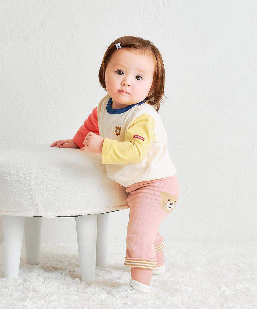 MIKIHOUSE HOT BISCUITS Baby Leggings for Boys and Size S Girls, Pink, (70-80cm), 70-9808-686