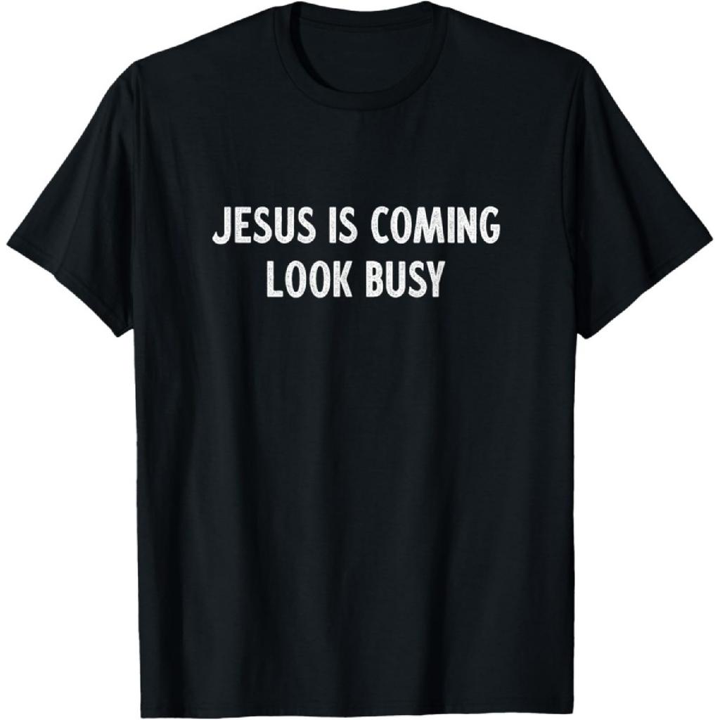 Evports Jesus is Coming - Look Busy - Vintage Style - T-Shirt