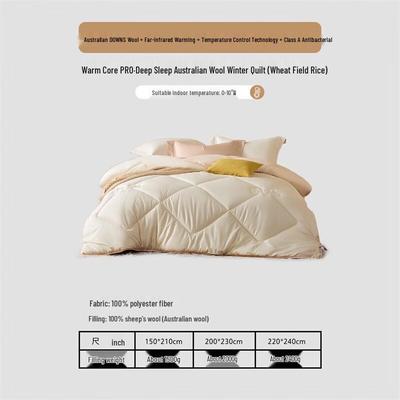 Mercury Home Textiles Warm Core Pro Australian Wool Quilt